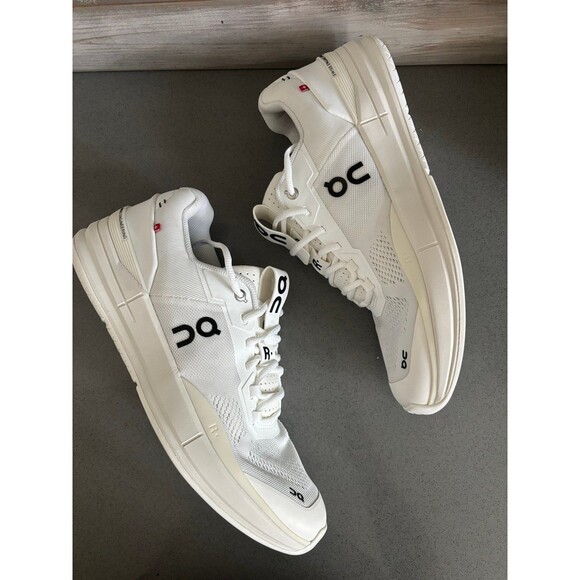 On THE ROGER Pro Undyed-White / Black Men's Tennis Shoes Roger Federer Size 12.5 - Picture 2 of 12